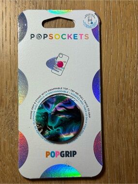PopSocket PopGrip Phone Grip — Teal, Purple & Black Swirl